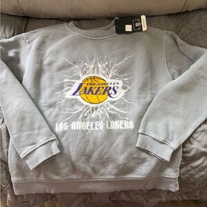 Los Angeles Lakers Lightning Graphic Sweatshirt - Grey